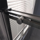 Душевая дверь в нишу VECONI Premium Trento PTD-40GR 140x200 стекло прозрачное, профиль графит