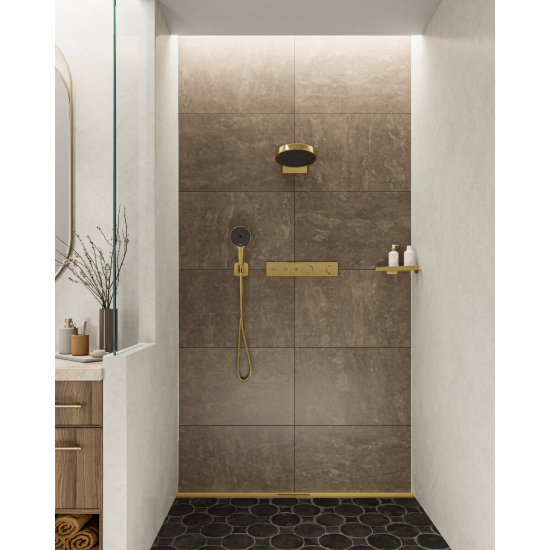 Лейка для душа HANSGROHE Rainfinity 130 26864990 полированное золото