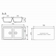 Мойка для кухни керамогранит MIXLINE GM23 двухчашевая терракотовая 307 495*775*200мм