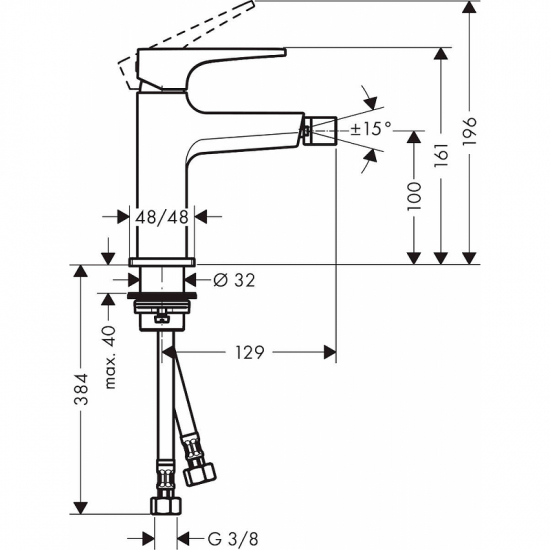 Смеситель для биде HANSGROHE Metropol 74520000 хром