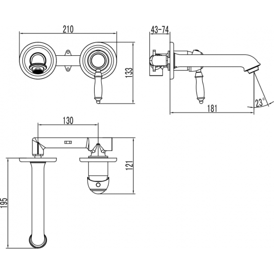 Смеситель для раковины LEMARK Villa LM4826B С ВНУТРЕННЕЙ ЧАСТЬЮ бронза Смеситель для раковины LEMARK Villa LM4826B С ВНУТРЕННЕЙ ЧАСТЬЮ бронза