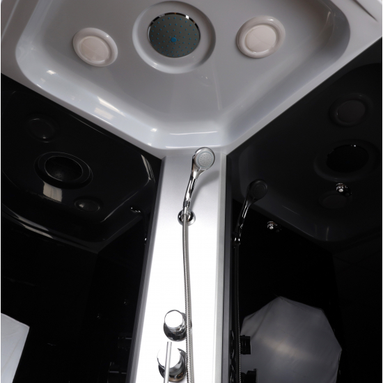 Душевая кабина NIAGARA NG-7508-14 90x90x215 BLACK с высоким поддоном, с сиденьем