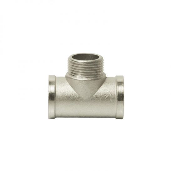 Тройник резьбовой VRT 3/4" x 3/4" x 3/4" вн.-нар.-вн. 20 мм, никель