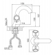 Смеситель для умывальника D&K DA1412141