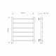 Полотенцесушитель электрический MIXLINE Vega 60x50 255 Вт, правый