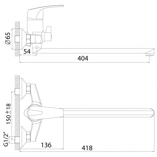 Смеситель для ванны ROSSINKA D40-32