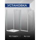 Душевая дверь в нишу SANTREK AQUA Luna-DP-1000-C-Chrome 100x185 стекло прозрачное, профиль хром