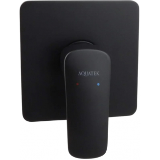 Встраиваемый смеситель для душа и ванны AQUATEK Вега AQ1066MB С ВНУТРЕННЕЙ ЧАСТЬЮ, матовый чёрный