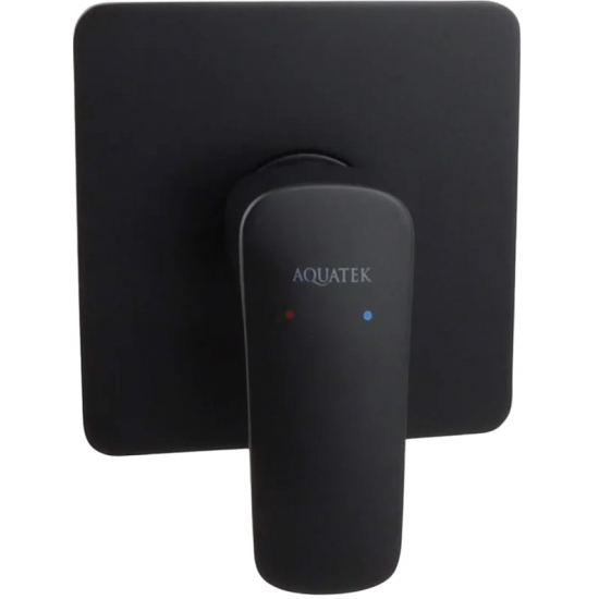 Встраиваемый смеситель для душа и ванны AQUATEK Вега AQ1066MB С ВНУТРЕННЕЙ ЧАСТЬЮ, матовый чёрный
