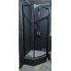 Душевой уголок VECONI Rovigo RV-35B 80x80 стекло прозрачное, профиль чёрный