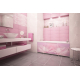 Экран для ванны фронтальный МЕТАКАМ Премиум А 170 с алюминиевой рамой розовый