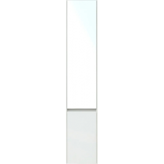 Шкаф-пенал AQUANET Гласс 35 L белый с зеркалом