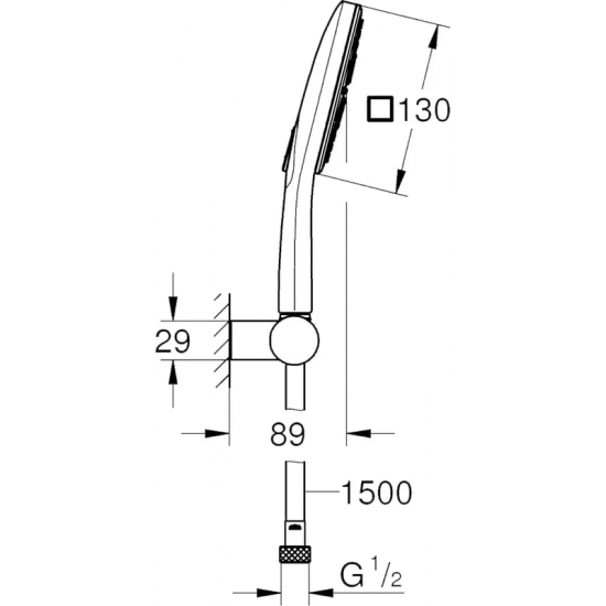 Душевой набор GROHE Rainshower SmartActive 26588LS0, белая луна