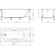 Акриловая ванна ROCA BeCool ZRU9302782 без опоры 180x80 см