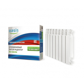 Радиатор алюминиевый OASIS 500/96  1 секция