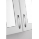 Шкаф навесной STYLE LINE Эко Стандарт 48 с зеркальными вставками, белый