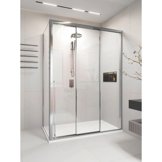 Душевой уголок VECONI Premium Prato 300 SP CH-R 170x80 правый, стекло прозрачное, профиль хром