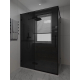 Душевой уголок VECONI Premium Alassio SP BB 120x80 стекло тонированное, профиль чёрный