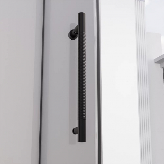 Душевой уголок VECONI Premium Alassio SP BB 120x80 стекло тонированное, профиль чёрный