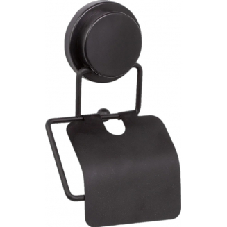 Держатель туалетной бумаги FIXSEN Magic Black FX-45010 с крышкой