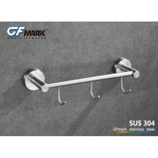 Крючок GFmark GF-80204 с 3 крючками прямая нержавеющая сталь