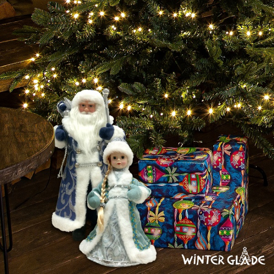 Фигурка Дед Мороз 46 см (синий)