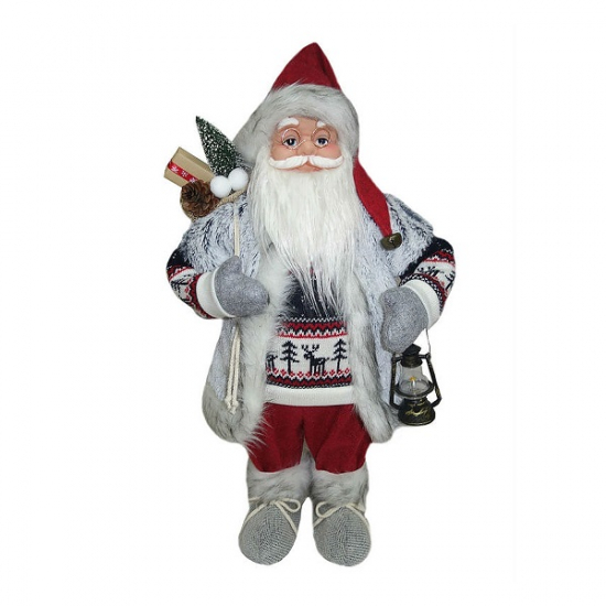 Фигурка Дед Мороз 61 см (серый/белый) (2)