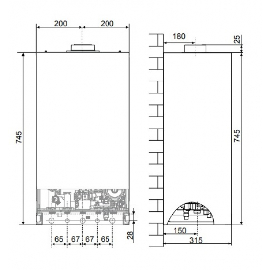 Газовый котел ARISTON CLAS XC 28 FF двухконтурный 