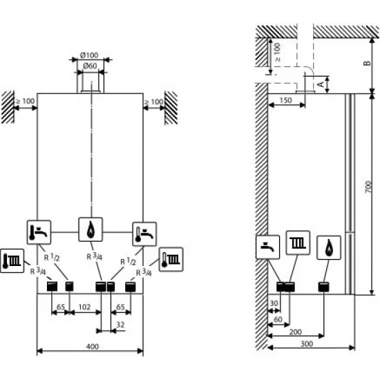Газовый котел BUDERUS Logamax U072-24K (24 кВт) двухконтурный