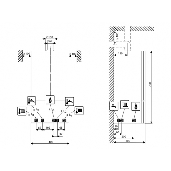 Газовый котел BUDERUS Logamax U072-28 одноконтурный
