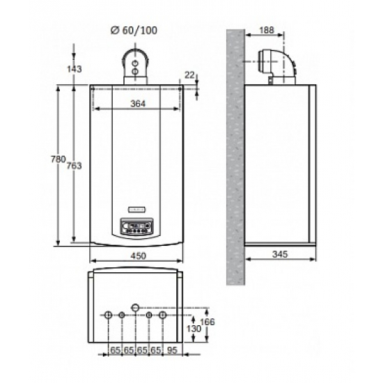 Газовый котел DE DIETRICH ZENA PLUS MSL 31 MI FF двухконтурный