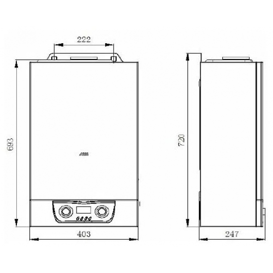 Газовый котел MIZUDO М15Т (15кВт) двухконтурный