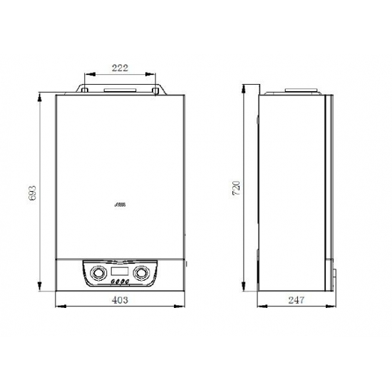 Газовый котел MIZUDO М24Т (24кВт) двухконтурный