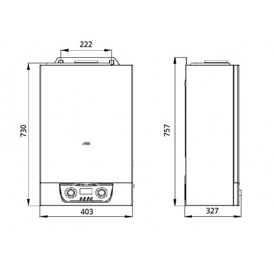 Газовый котел MIZUDO М32Т (32кВт) двухконтурный