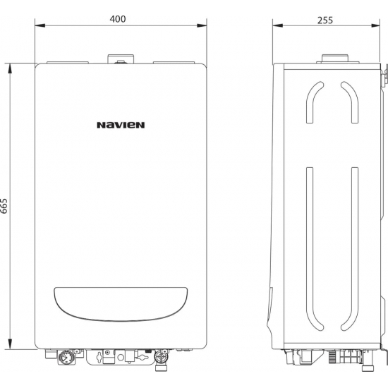 Газовый котел NAVIEN Deluxe S 13K (13кВт) двухконтурный
