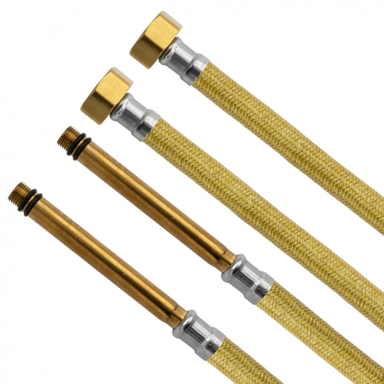 Гибкая подводка для смесителя САНАКС 64226 60 см 1/2"x M10 гайка-длинный штуцер пара