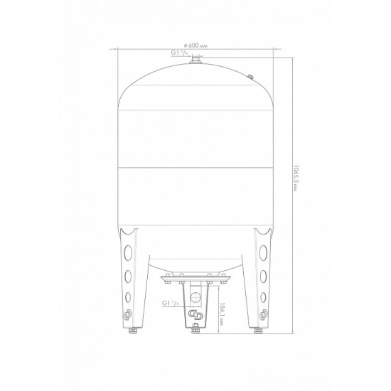 Гидроаккумулятор ДЖИЛЕКС В 200 литров, вертикальный