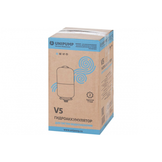 Гидроаккумулятор UNIPUMP 5 литров, вертикальный