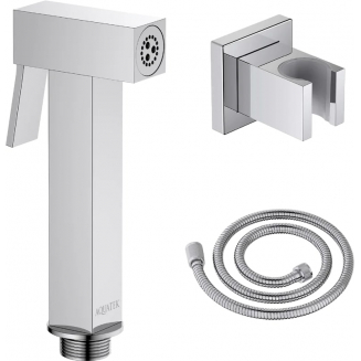 Гигиеническая лейка AQUATEK AQ2053CR со шлангом и кронштейном, хром