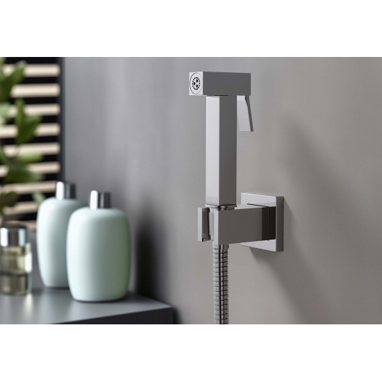 Гигиеническая лейка AQUATEK AQ2053CR со шлангом и кронштейном, хром