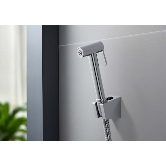 Гигиеническая лейка AQUATEK AQ2054CR со шлангом и кронштейном, хром