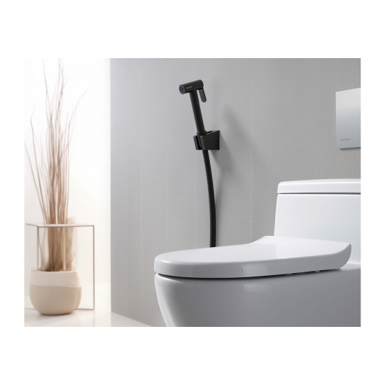 Гигиеническая лейка AQUATEK AQ2054MB со шлангом и кронштейном, матовая чёрная