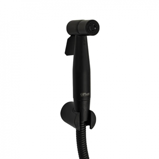 Гигиеническая лейка GFMark 20613 со шлангом и кронштейном, чёрная