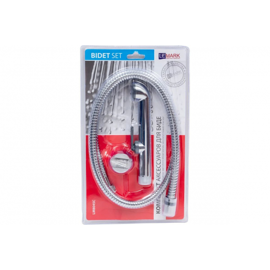 Гигиеническая лейка LEMARK LM8045C со шлангом и кронштейном, хром