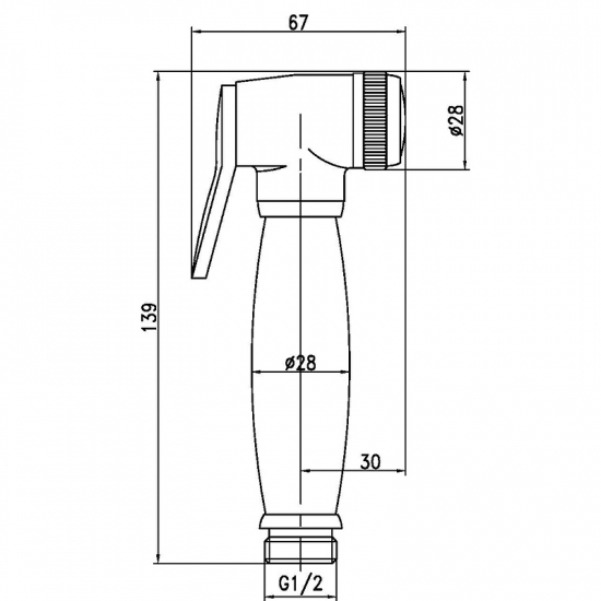 Гигиеническая лейка LEMARK LM8047G золото