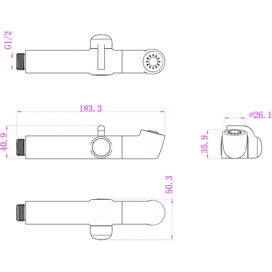 Гигиеническая лейка LEMARK LM8075C хром