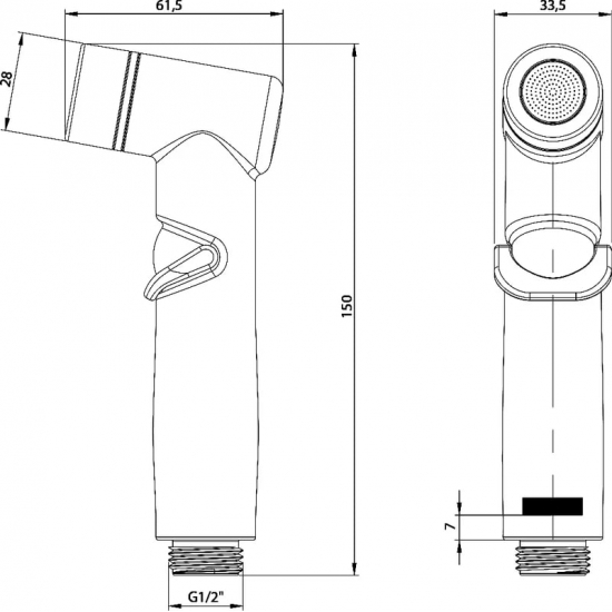 Гигиеническая лейка LEMARK LM8140GM графит
