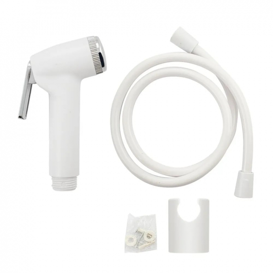 Гигиеническая лейка MAK 2046 со шлангом и кронштейном, белая