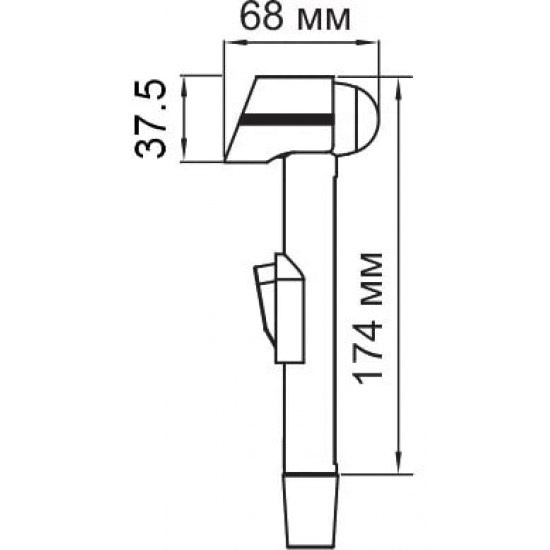 Гигиеническая лейка WASSERKRAFT A043 с фиксатором