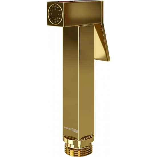 Гигиеническая лейка WASSERKRAFT A216 с фиксатором, глянцевое золото